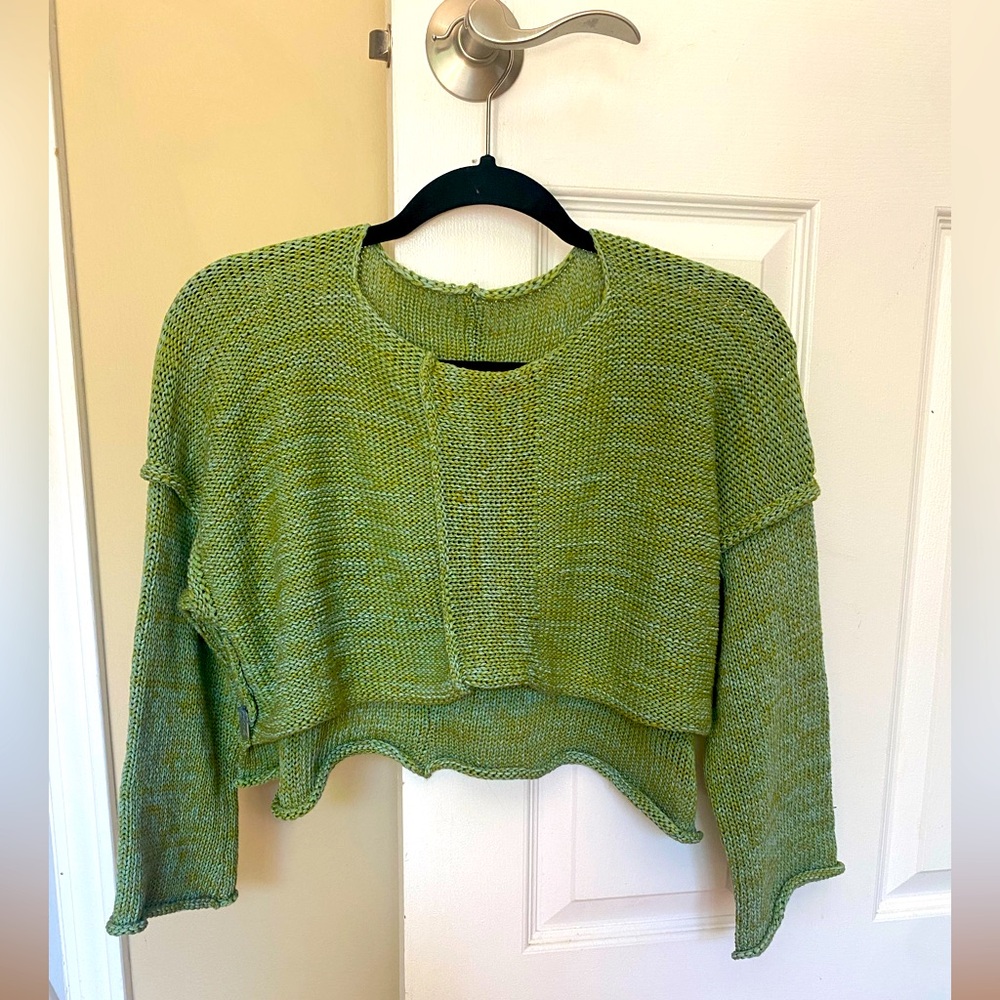 Green Knit Women's Sweater